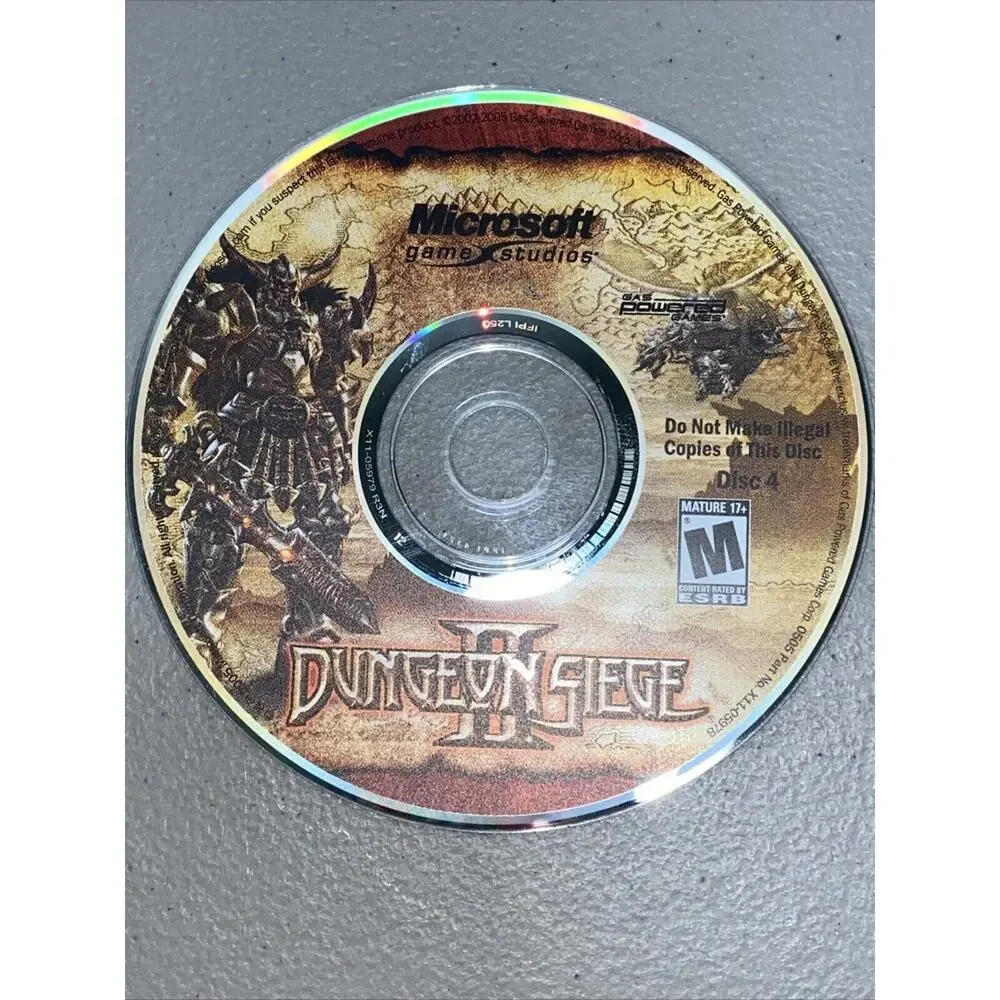 Dungeon Siege II 2 Microsoft PC CD ROM Games 2005 4 Disc Set With Box NO Manual